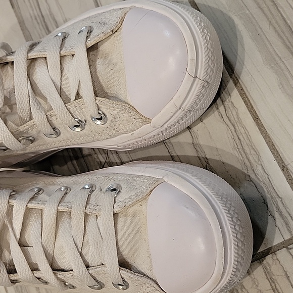 Converse Women's White High-Top Sneakers - Picture 2 of 8